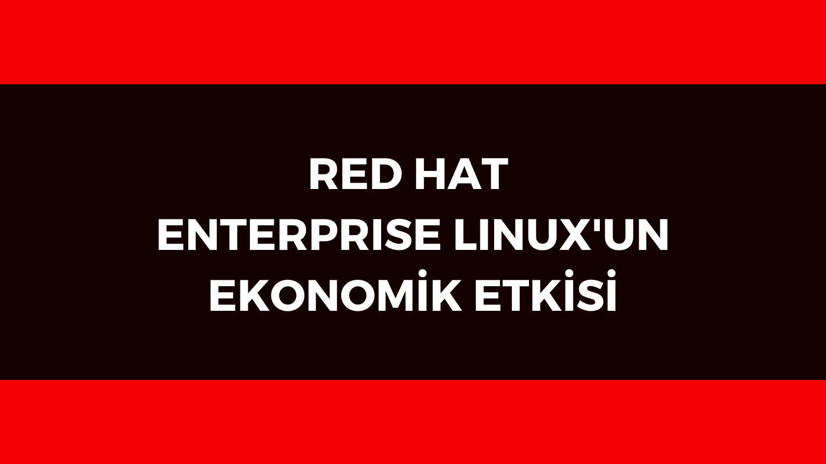 RED HAT ENTERPRISE LINUX'UN EKONOMİK ETKİSİ