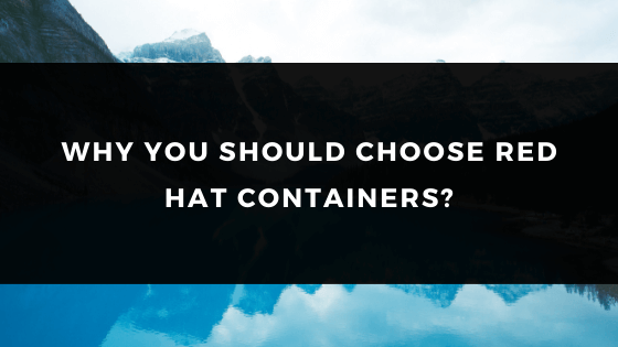 WHY YOU SHOULD CHOOSE RED HAT CONTAINERS